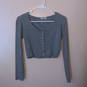 Grey Cotton On Cropped Top (S)
